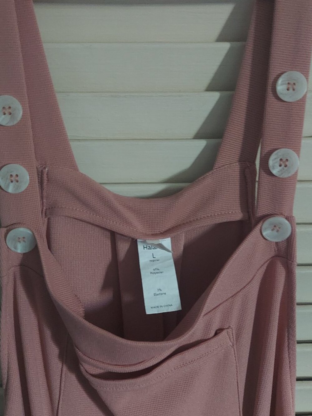 Halara Wide Leg Jumpsuit Overalls Dusty Rose Size Large - Picture 4 of 12